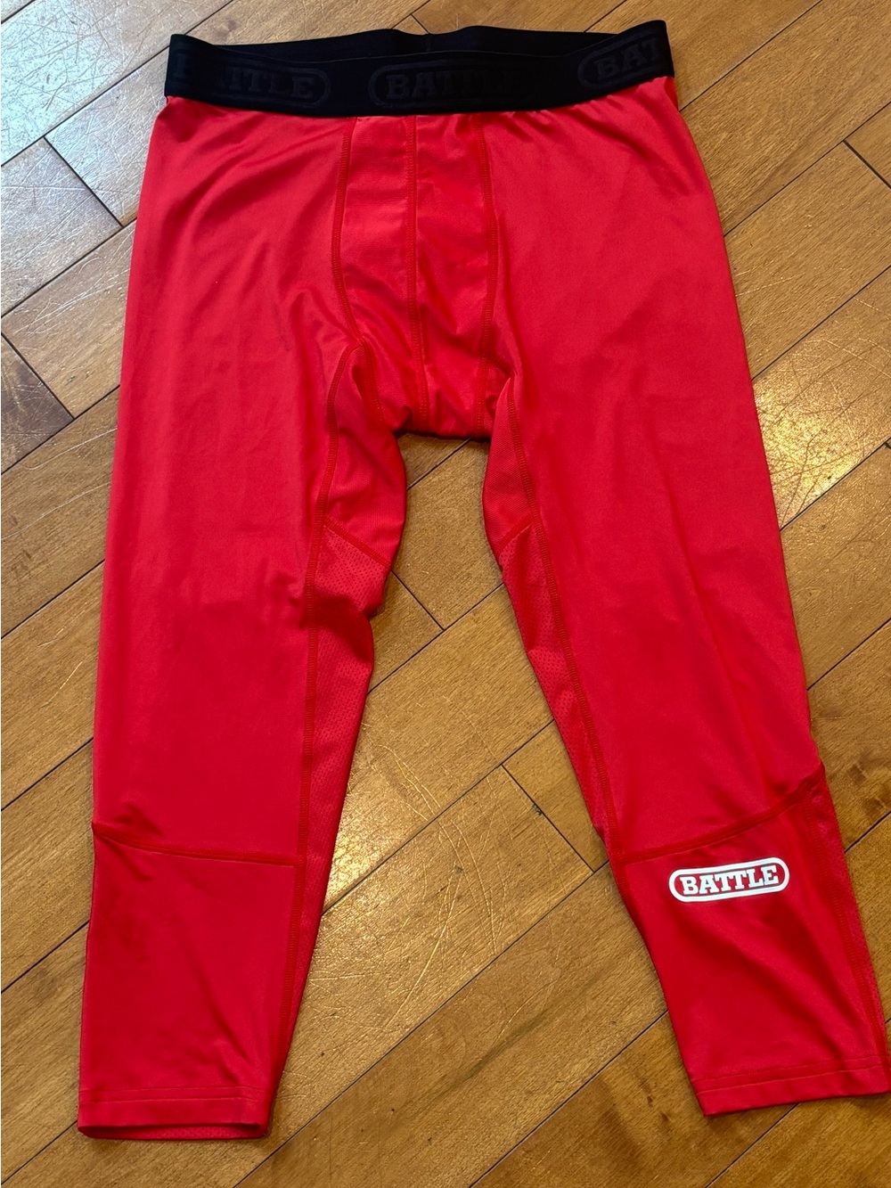 Battle Sports Men’s Small Football Compression Pants Tights Bottoms Red NWOT